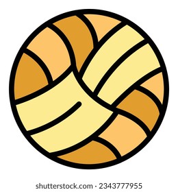 Game ball icon outline vector. Menu screen. Machine arcade color flat