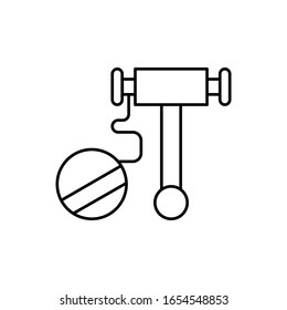 Juego, bola, icono de juguete. Línea simple, contorno vectorial elementos de iconos de reproducción para ui y ux, sitio web o aplicación móvil