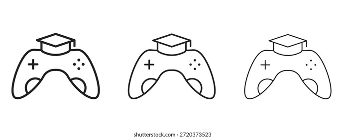 Game based learning icon. Hand drawn minimalism style vector illustration