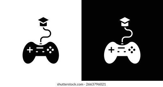 Símbolo de icono de aprendizaje basado en juego. Diseño simple y plano para Web y App móvil