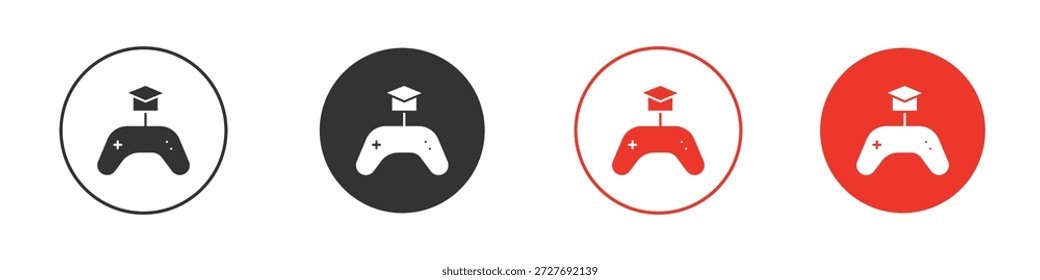Símbolo de icono de aprendizaje basado en juego. Diseño simple y plano para Web o App móvil. Logotipo de Ilustración vectorial mínima.