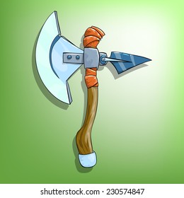Game Battle Axe. Vector illustrations.
