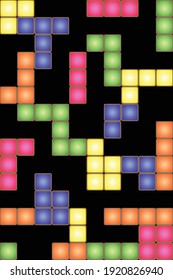 Game blocks for colorful background