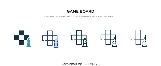 game board icon in different style vector illustration. two colored and black game board vector icons designed in filled, outline, line and stroke style can be used for web, mobile, ui