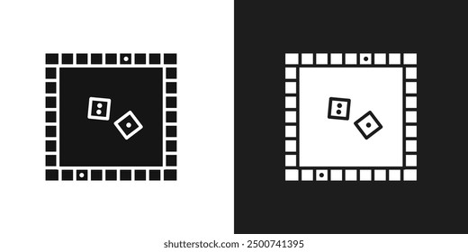 Game board icon line art vector