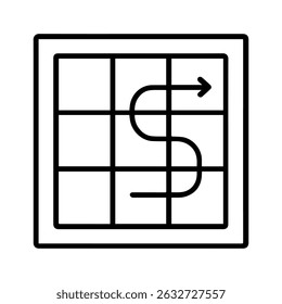 game board icon on white background vector
Vector line icon board games