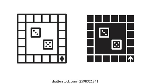 Game board icon outlined icon vector collection.