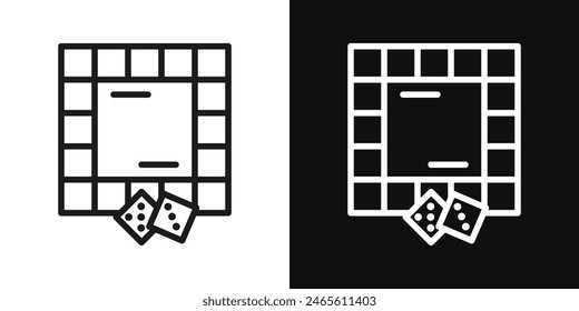 Game board icon set. Monopoly game board vector symbol and board game icon