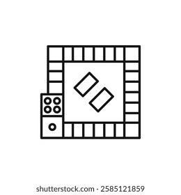 Game board icon. simple thin line vector icon