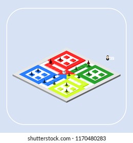 Game Board (Isometric View)