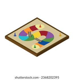 game board ladders and snake vector isolated