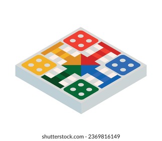 game board ludo illustration isolated