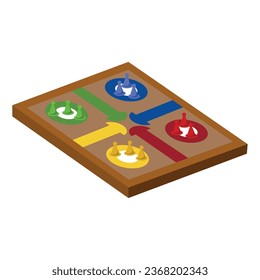 game board parchis vector isolated