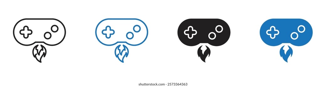 Game boost icon Flat line symbol