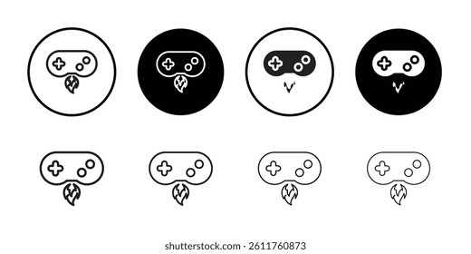 Game boost icon Flat line symbol