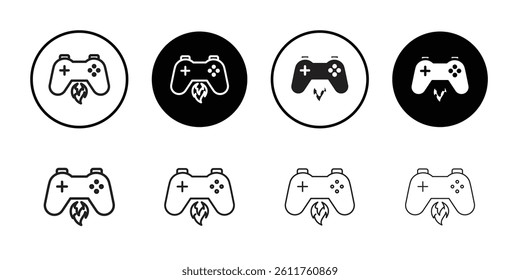 Game booster icon Flat line symbol