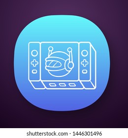 Game bot app icon. Artificial intelligence software algorithms. Virtual reality. Non-player character. NPC. Video games. UI/UX user interface. Web or mobile application. Vector isolated illustration