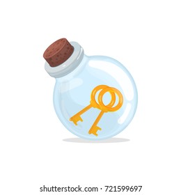 Game bottle with keys