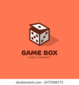 Game box logo design template. Vector illustration.