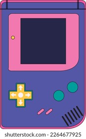 Game boy or handheld game console isolated illustration