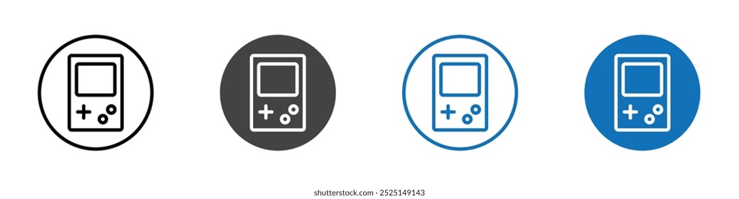 Game boy icon Isolated on white background vector set