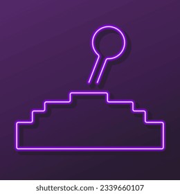 game boy neon sign, modern glowing banner design, colorful modern design trends on black background. Vector illustration.