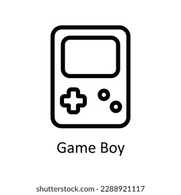 Game Boy Vector   outline Icons. Simple stock illustration stock