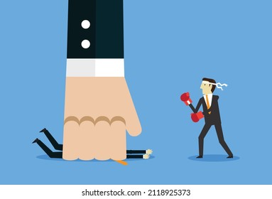 The game breaks the competition for profits in the business, Vector illustration design concept in flat style