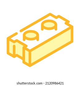 vector de icono de color de ladrillo de juego. signo de ladrillo del juego. ilustración de símbolo aislado