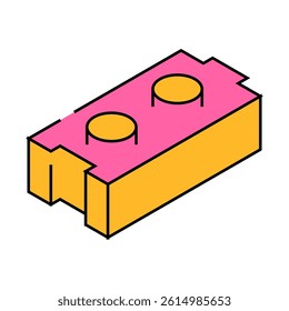 game brick line icon vector. game brick sign. isolated symbol illustration