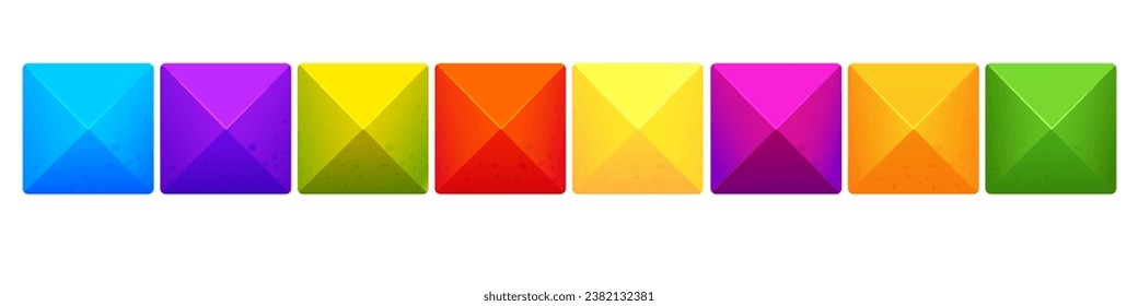 Game bricks set, colorfull blocks, puzzle in cartoon style isolated on white background. Creative detailed shapes. 100% vector file