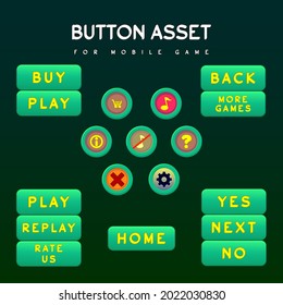 GAME BUTTON SET, FOR YOUR MOBILE GAME ASSET PROJECT.