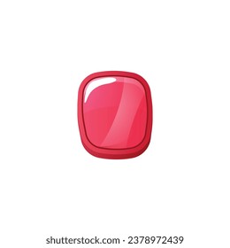 Game button or web element used in game and application interfaces, vector illustration isolated on white background. Button for interactive user experience.