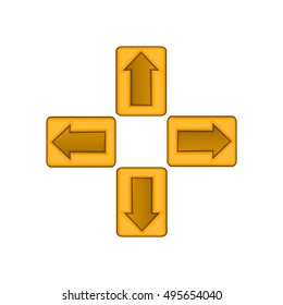 Game buttons icon. Cartoon illustration of buttons vector icon for web design