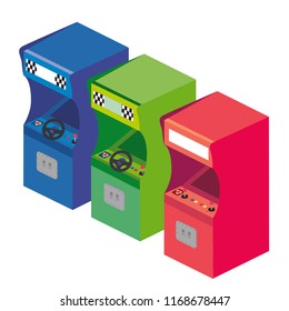 Game cabinet / classic game / vector