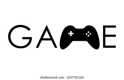 Caligrafía de juegos con ilustración vectorial Joystick