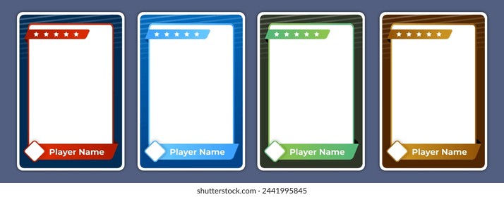 game card border template with gradient variant color from game card or playing card	