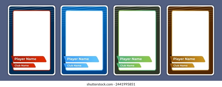 game card border template with gradient variant color from game card or playing card	