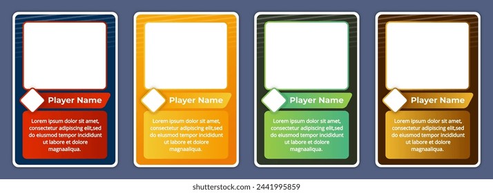 game card border template with gradient variant color from game card or playing card	