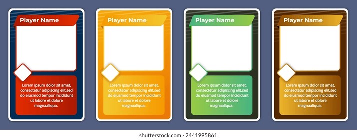 game card border template with gradient variant color from game card or playing card	