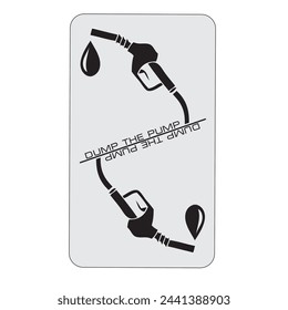 Game card for the Dump the Pump event. Vector illustration.