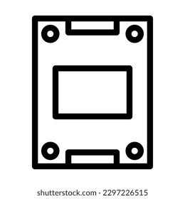 Diseño de icono de línea de vectores de tarjeta de juegos