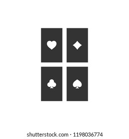 Game cards icon flat. Icon Flat