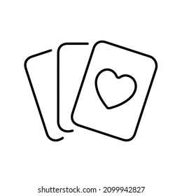 game cards icon on white background, vector illustration.