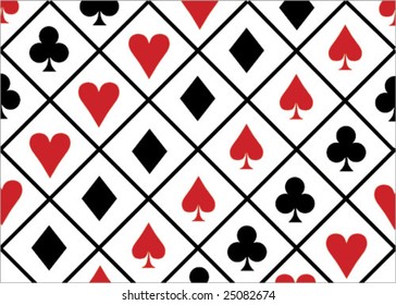 game cards icons background - vector pattern design