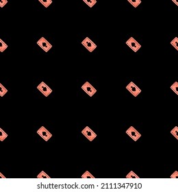 Game cards spades seamless pattern. Design gambling. Repeated texture in doodle style for fabric, wrapping paper, wallpaper, tissue. Vector illustration.