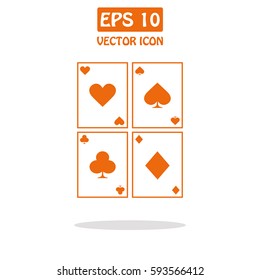 Game Cards Vector Icon.