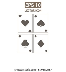 Game Cards Vector Icon.  