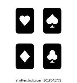 Game cards vector icon  isolated on white background