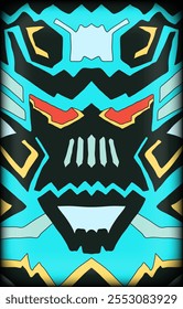Game carpet background, blue card, seamless abstract pattern carpet.